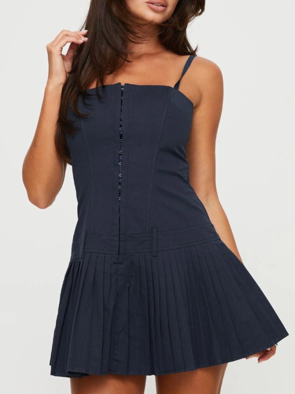 Honey Corset Mini Dress Navy
